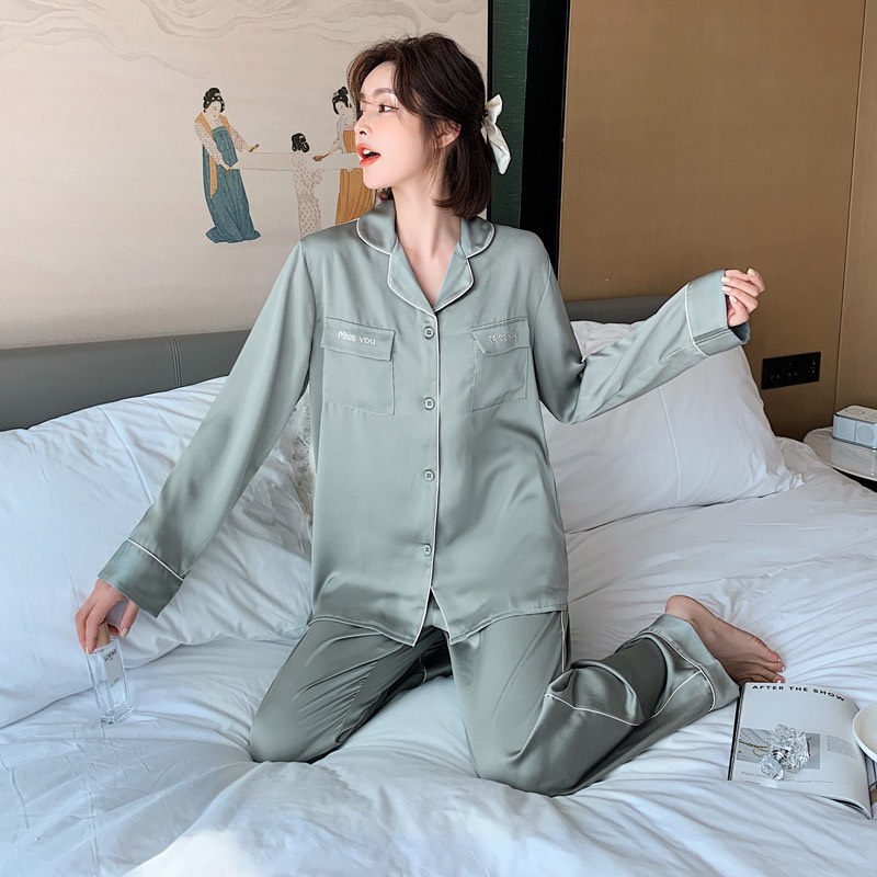 Pajamas Đồ Ngủ Mặc Nhà Lụa Mềm Mịn FreeSize AMANTA AMTPY011