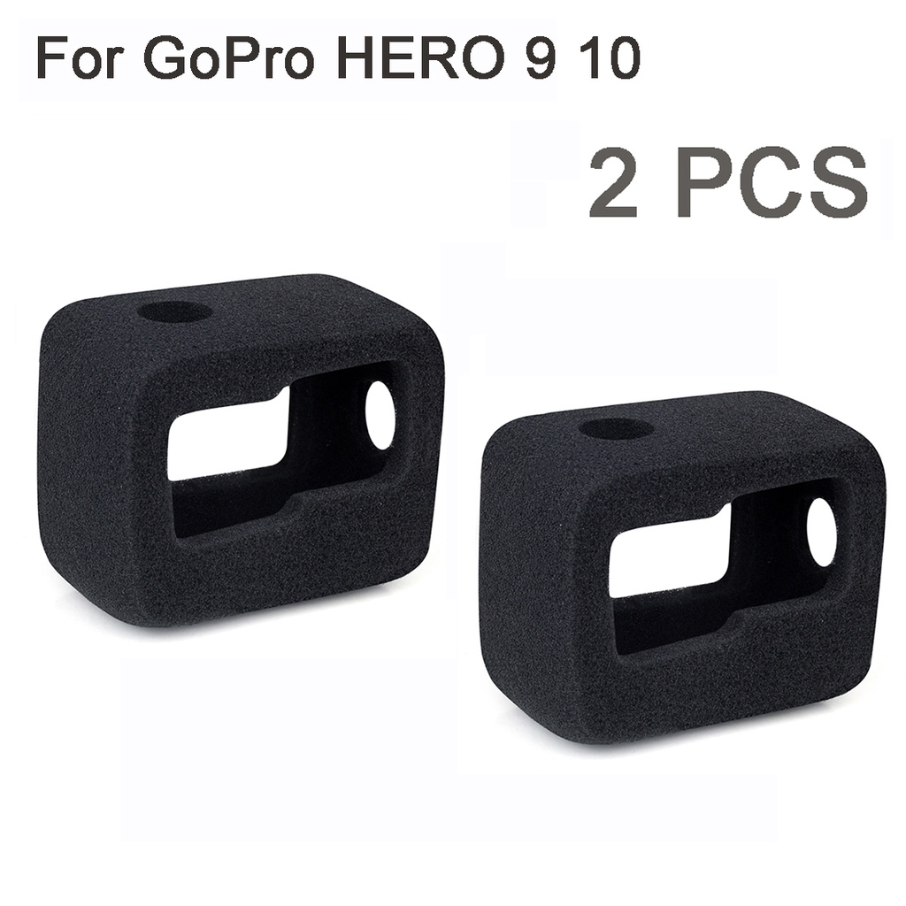 Vỏ Xốp Chắn Gió Nhiều Lớp Màu Đen Chống Gió Cho GoPro Hero 10 9 Go Pro 9 10