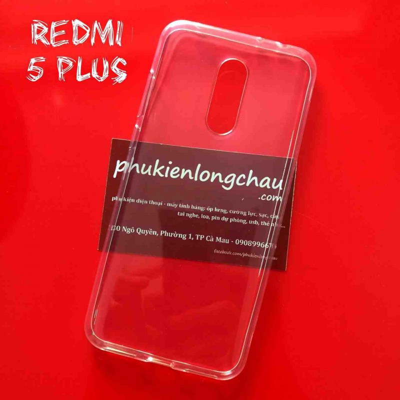 Ốp silicon Redmi 5 plus trong suốt loại 1