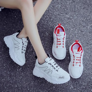 Giày sneaker nữ độn đế đẹp vạch sóng