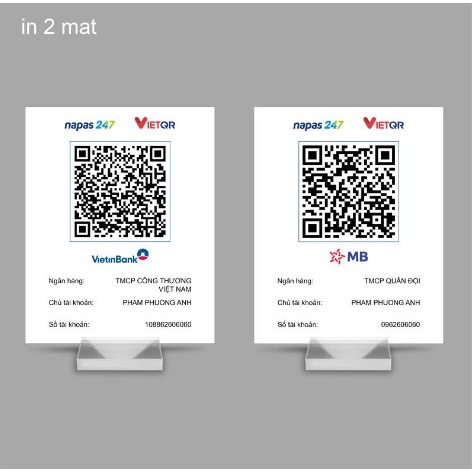 Mã QR CODE để bàn bằng mica bền đẹp