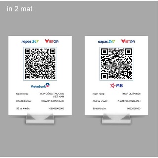 Mã QR CODE để bàn bằng mica bền đẹp