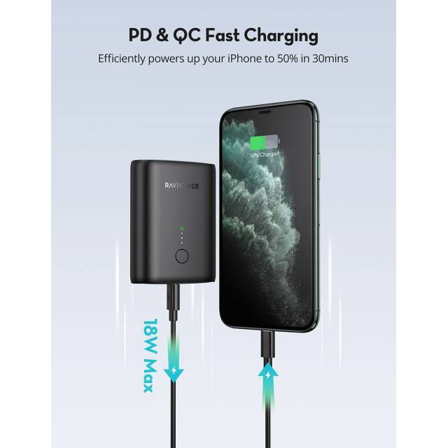 RAVPower RP-PB194, PIN 10.000mAh Sạc Nhanh PD18w