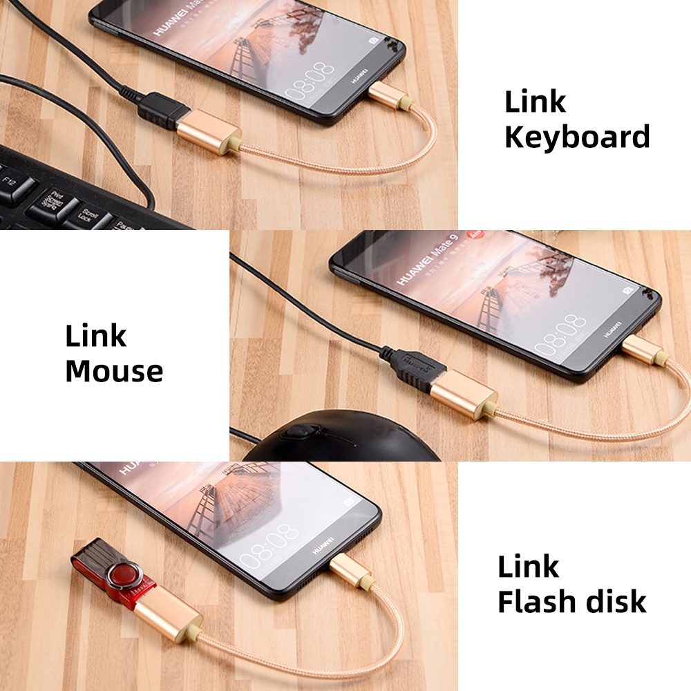 Dây cáp điều hợp dữ liệu Ankndo cổng USB Type-C sang USB 2.0 OTG/Type-A tương thích với Samsung / Air 2019 2018 2017