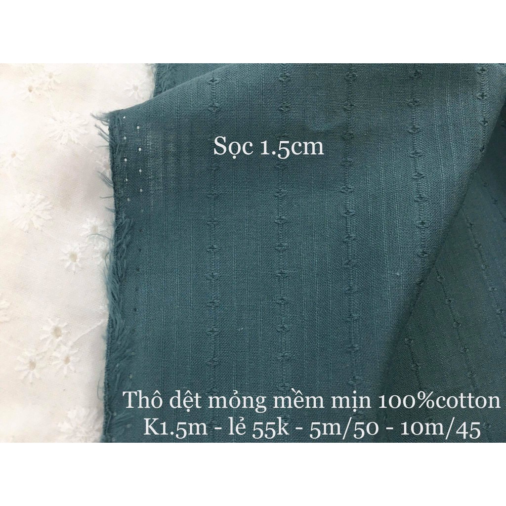 Vải Thô dệt 100%coton mềm mát { ẢNH TỰ CHỤP }