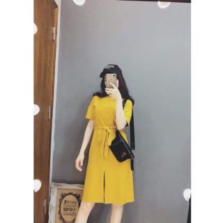Đầm suôn cột eo
