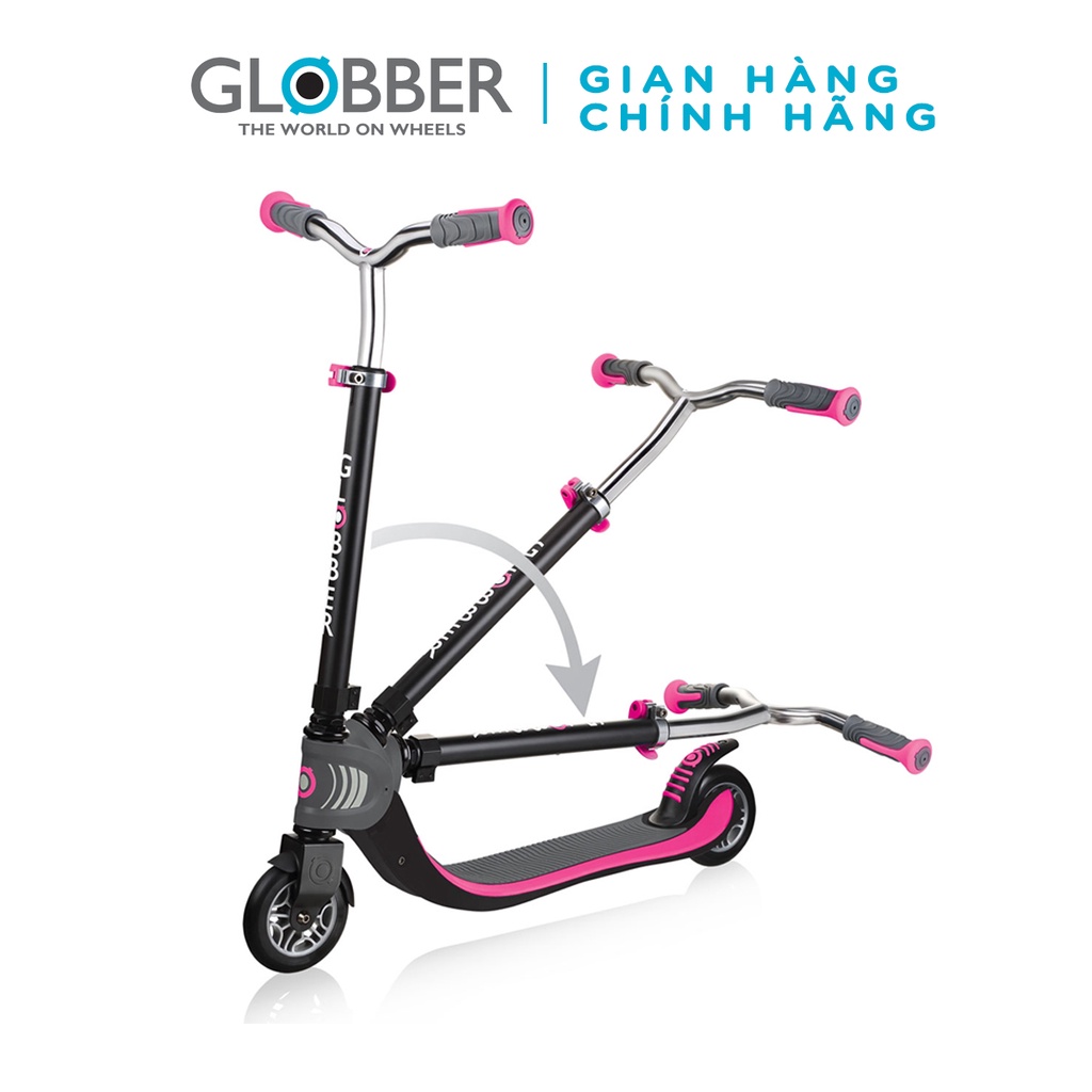 [Mã LT150 giảm 150k đơn 699k] Xe trượt scooter Globber Flow Foldable 125 - Đen/Hồng