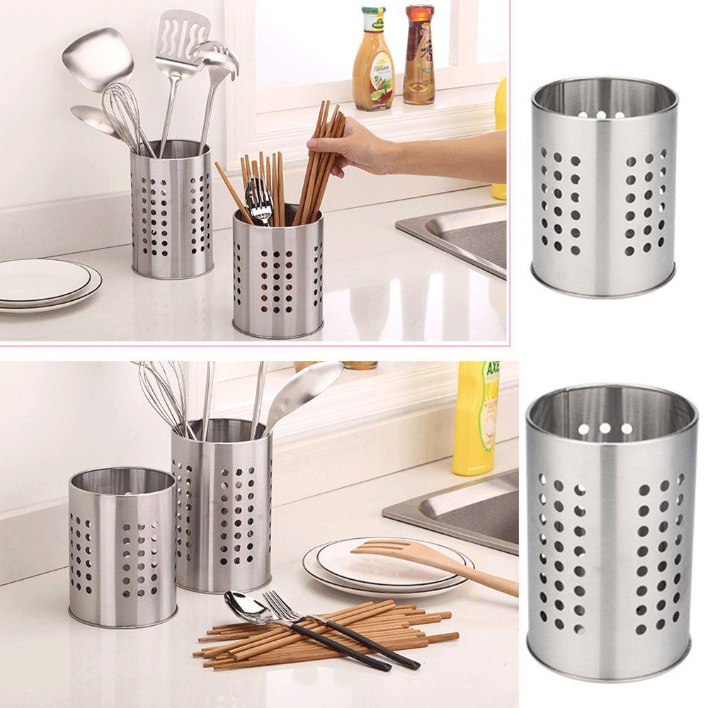 Giá Đỡ Dụng Cụ Nấu Ăn Thiết Kế Thoát Nước Tiện Dụng Cho Nhà Bếp