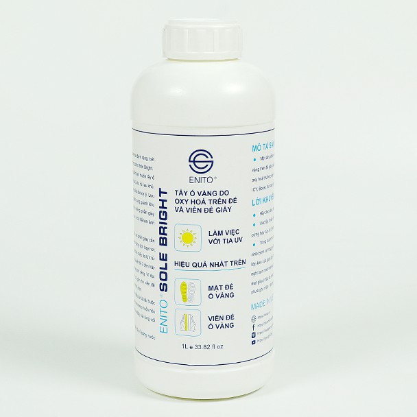 Can Dung Dịch Enito Sole Bright 1000ml - Chuyên Dùng Để Tẩy Ố Vàng Cho Đế Giày Khuyên Dùng Cho Đại Lý