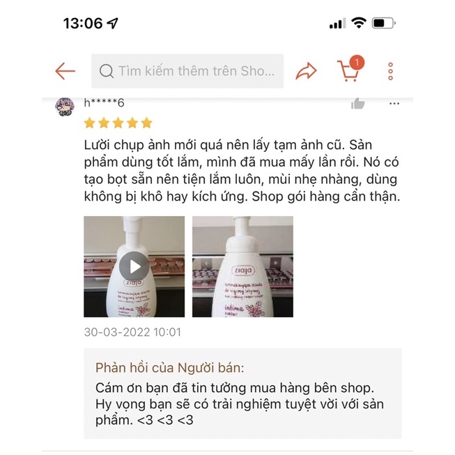 Dung dịch vệ sinh Intima Ziaja dạng bọt thơm, dịu nhẹ, không bị khô, an toàn dành cho mọi lứa tuổi 250ml