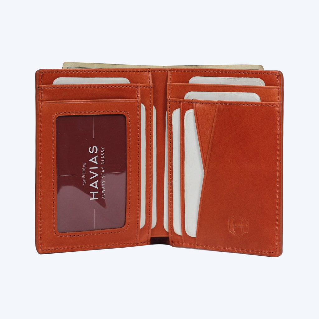 Ví Da Verzip Handcrafted Wallet HAVIAS - Nâu Bò