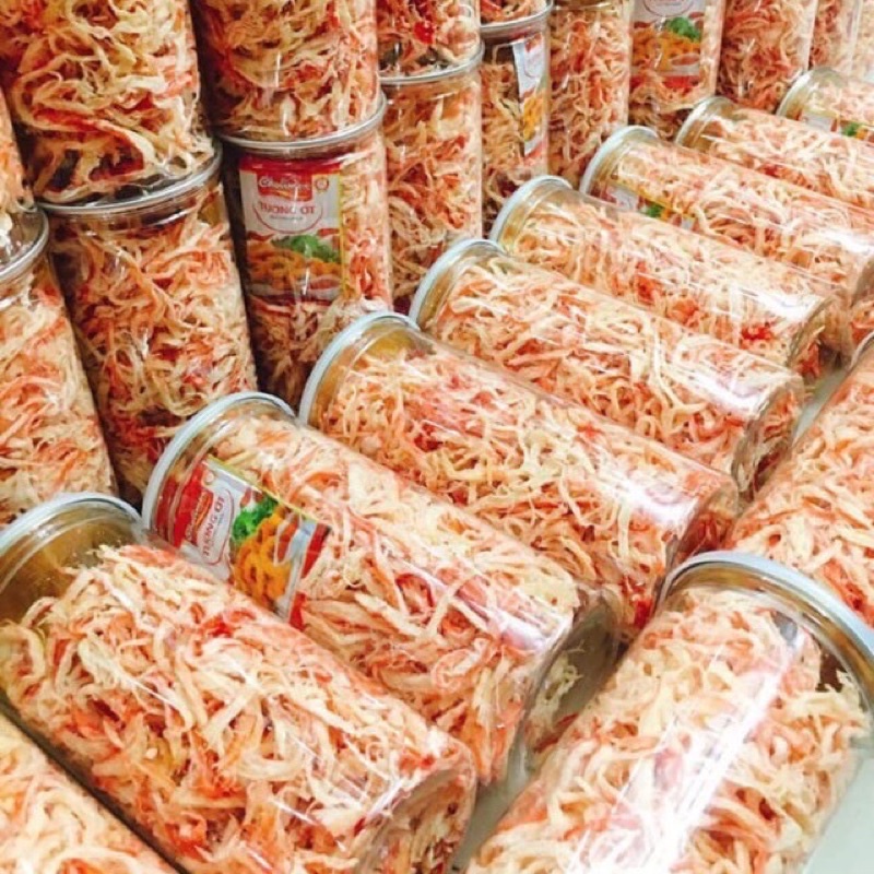 250Gr MỰC KHÔ XÉ SỢI HẤP NƯỚC DỪA, THƠM, NGON