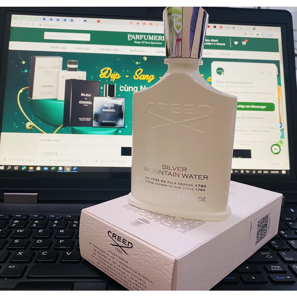 Nước hoa tươi mát Creed Silver Mountain Water sang trọng, hiện đại, năng động