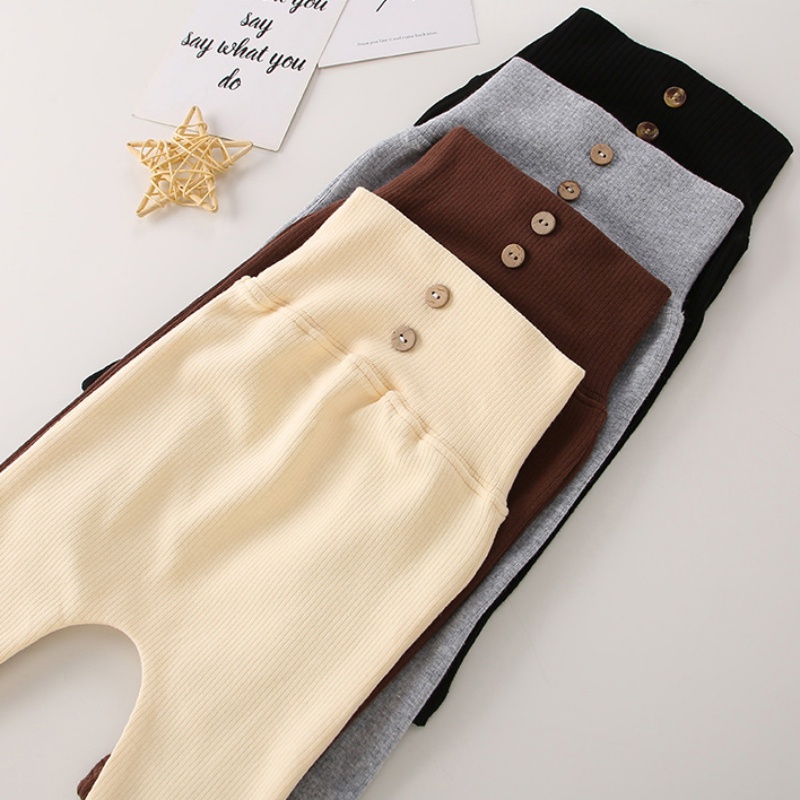 Quần dài lưng cao màu sắc thanh lịch cho bé