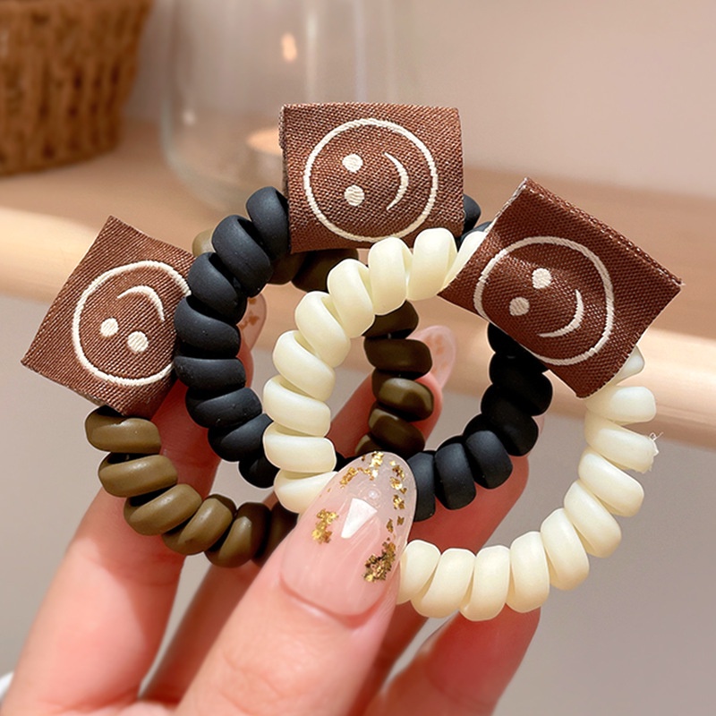 Dây Buộc Tóc Đuôi Ngựa Cao Su Mặt Cười Hoạt Hình Cho Bé Gái