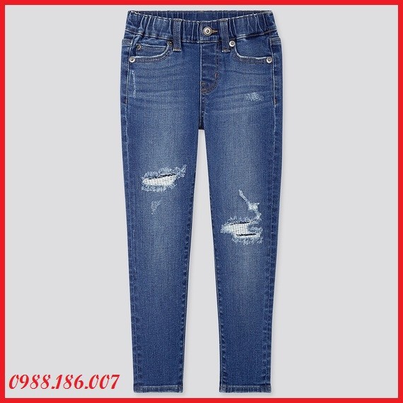 Quần bò cạp chun Kids Uniqlo. Ultra Stretch Denim Slim Fit 421491