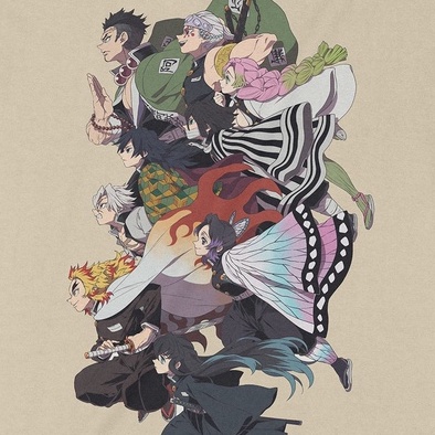 Áo thun Cửu trụ - Kimetsu Yaiba Unisex Trùm Cuối Anime, Cotton 100% 2 màu nam nữ 0056