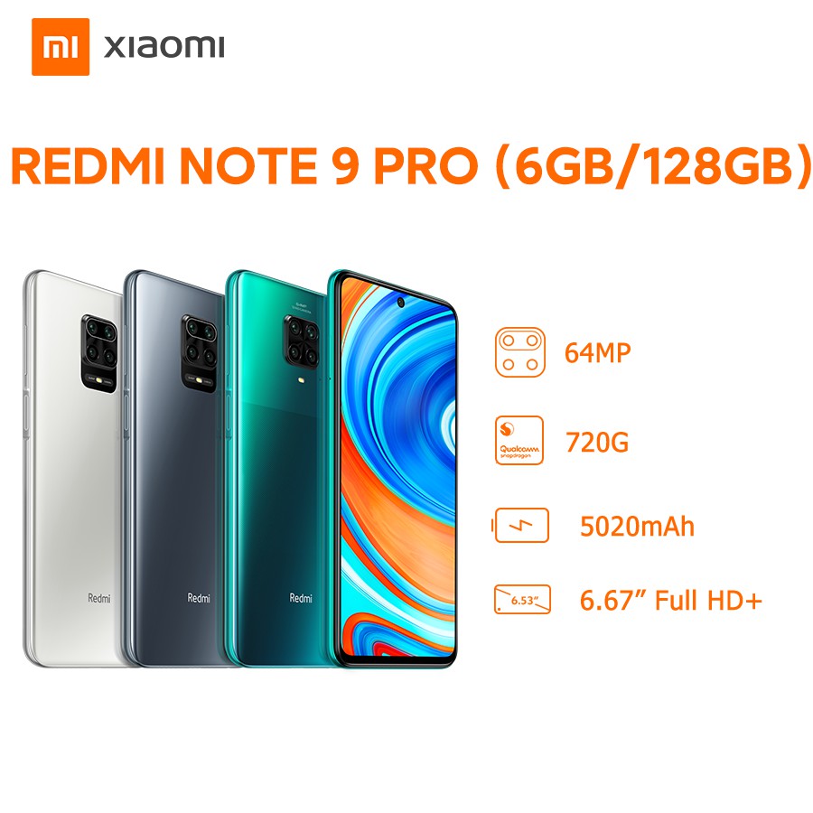 Điện thoại Xiaomi Redmi Note 9 Pro 6GB/128GB - Hàng chính hãng - BH điện tử 18 tháng | WebRaoVat - webraovat.net.vn