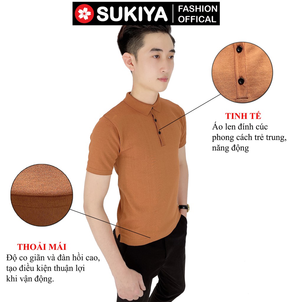 Áo len nam ngắn tay cổ bẻ hàng cao cấp Sukiya Fashion AL23