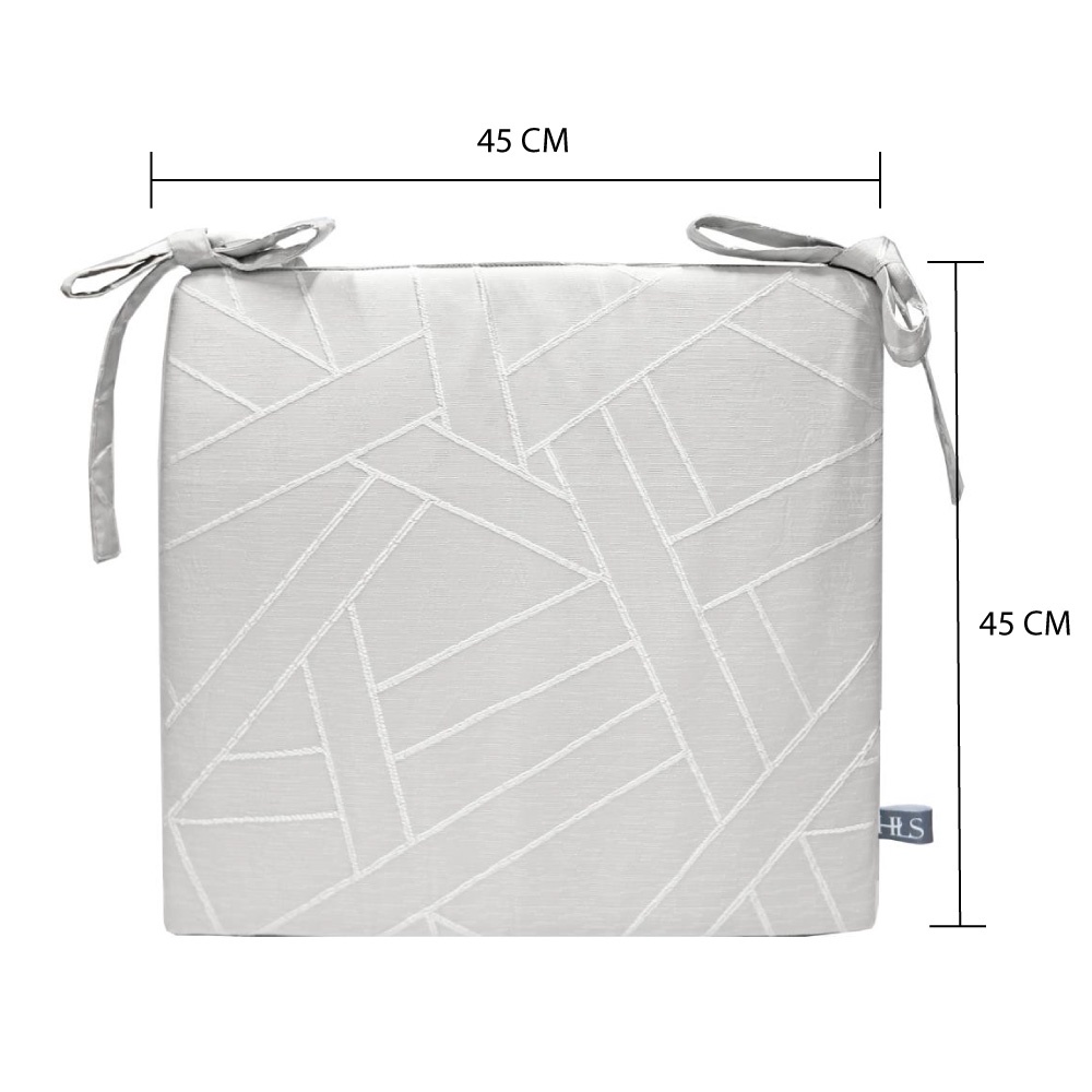HomeBase HLS đệm ghế ngồi mousse dày vải bọc bằng Polyester mềm mại thoải mái Thái Lan 45x45 cm xám