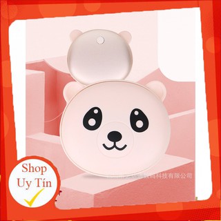 Hàng chuẩn uy tín Hàng chuẩn Sạc dự phòng kiêm máy sưởi cầm tay chống va đập hình mặt gấu dễ thương có bảo hành