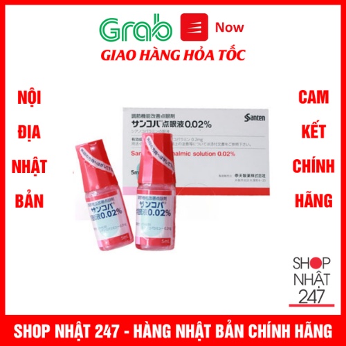 Hộp 10 lọ nhỏ mắt cận Sancoba Nhật Bản 5ml