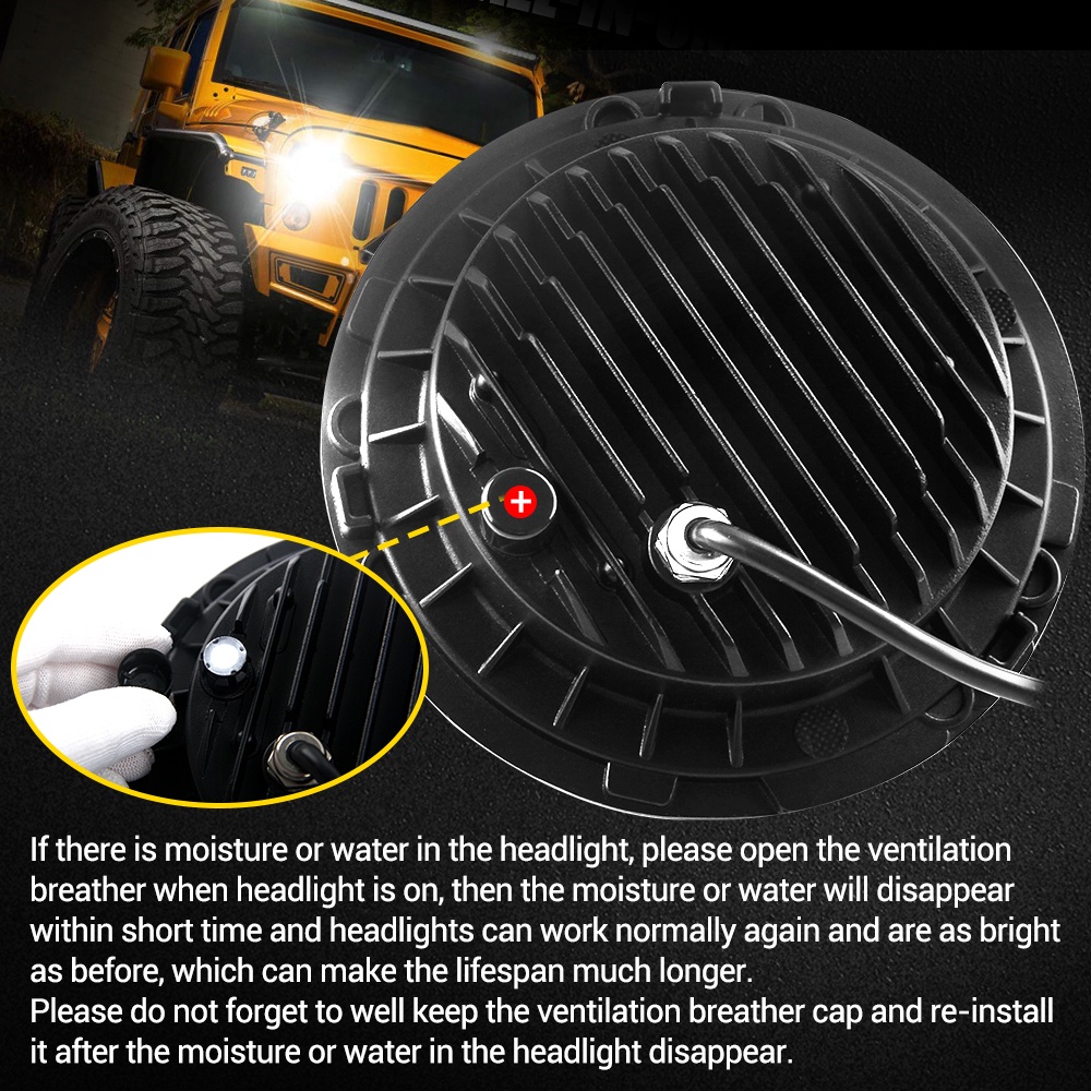 Đèn Pha LED Vòng Tròn 7inch H4 12V 24V Cho Xe Harley Sportster 1200 883 Street 500 750
