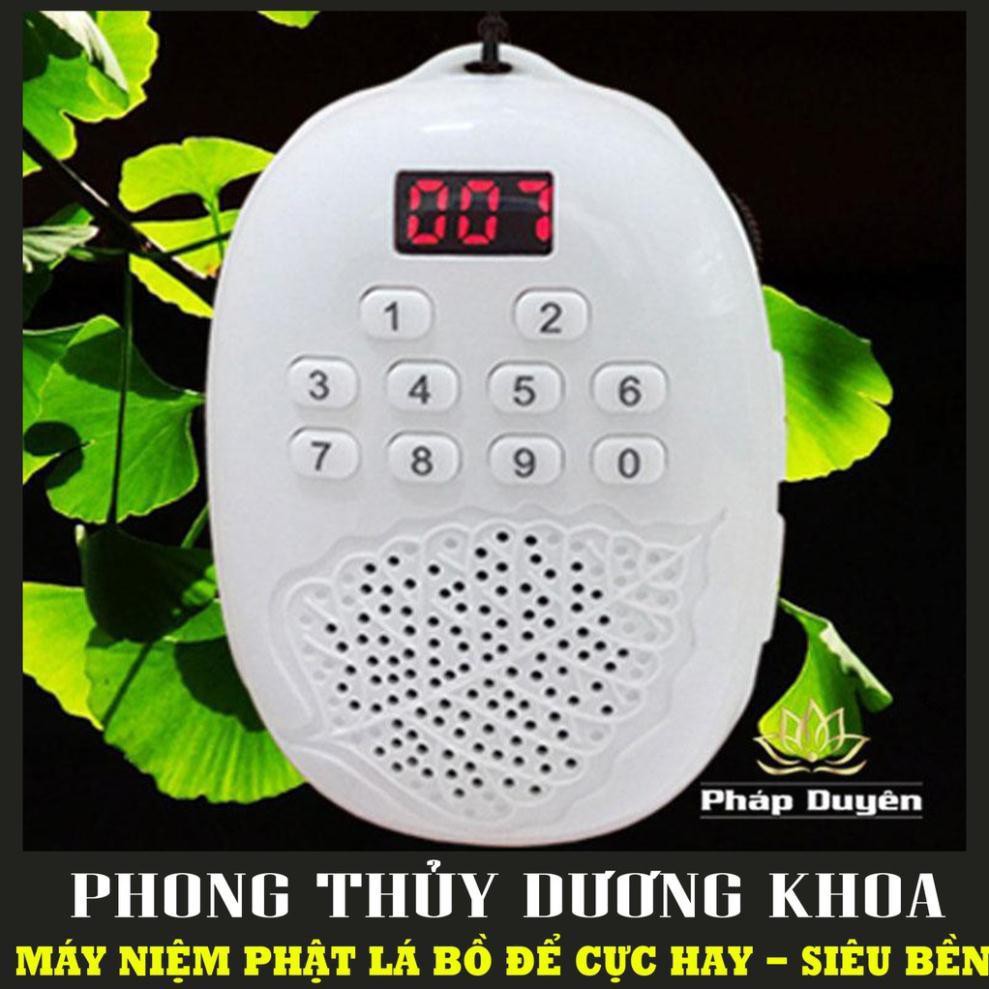MÁY NIỆM PHẬT LÁ BỒ ĐỀ - Có sẵn 30 bài Niệm Phật Tiếng Việt (có cục sạc, cốc sạc, ko thẻ)