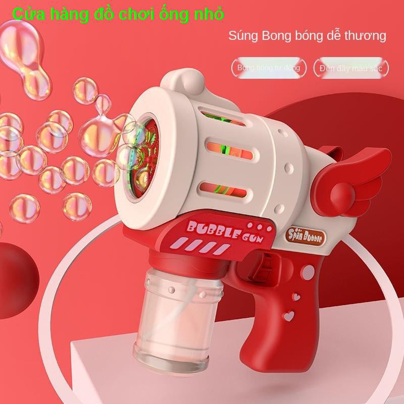 2021 Máy bong bóng mới Gatling Lưới sạc dành cho trẻ em Đồ chơi màu đỏ Phát nổ Quạt điện Súng bắn Bổ sung chất lỏ1