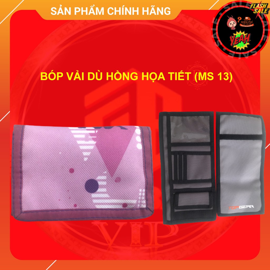 Bóp vải dù HỒNG HỌA TIẾT thời trang hàng thanh lý giá RẺ VÔ ĐỊCH (MS13)