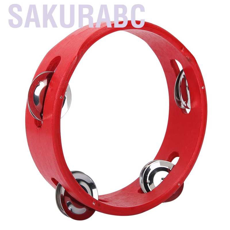 Trống Lắc Cầm Tay Bằng Gỗ Sakurabc 6 ''