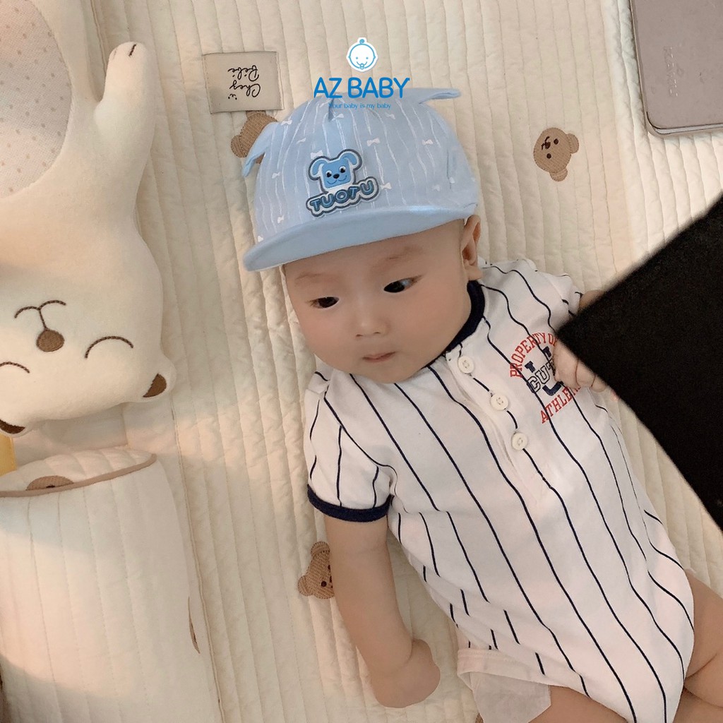 Mũ sơ sinh tai cún cho bé trai bé gái 0 đến 6 tháng siêu dễ thương AZ Baby - PK1001