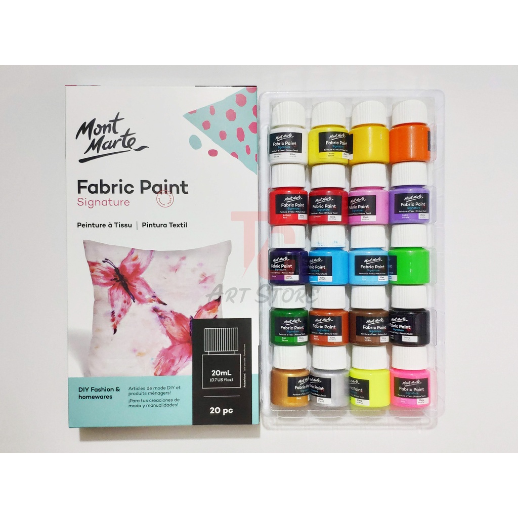 Màu vẽ vải Fabric Paint Mont Marte (Hũ 20ml)