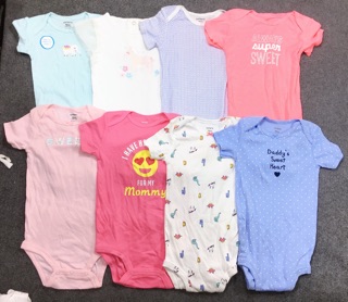 Set 5 Body Chip Carter’s 100% Cotton Xuất dư