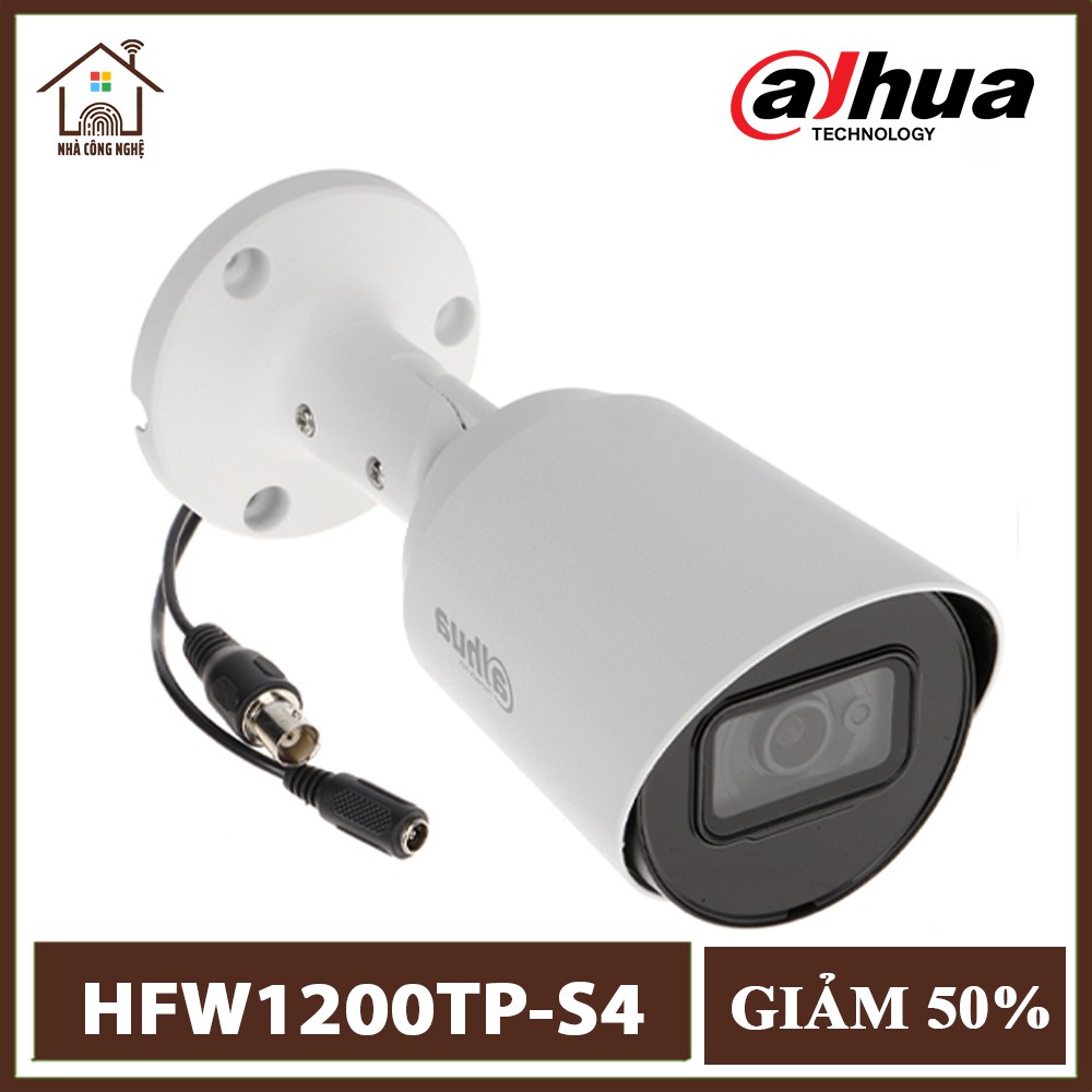 [PHÂN PHỐI CHÍNH HÃNG] Camera Analog Dahua HFW1200TP-S4 2MP - Quan Sát Hồng Ngoại,Chống Nước Và Bụi Bẩn IP67, Chịu Nhiệt