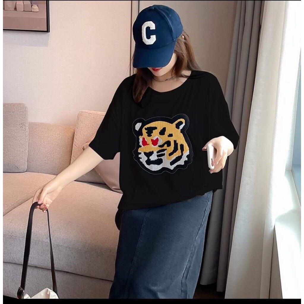 [Rẻ Vô Địch] Áo thun cotton tay lỡ unisex -- áo con hổ hot nhất 2022 | BigBuy360 - bigbuy360.vn
