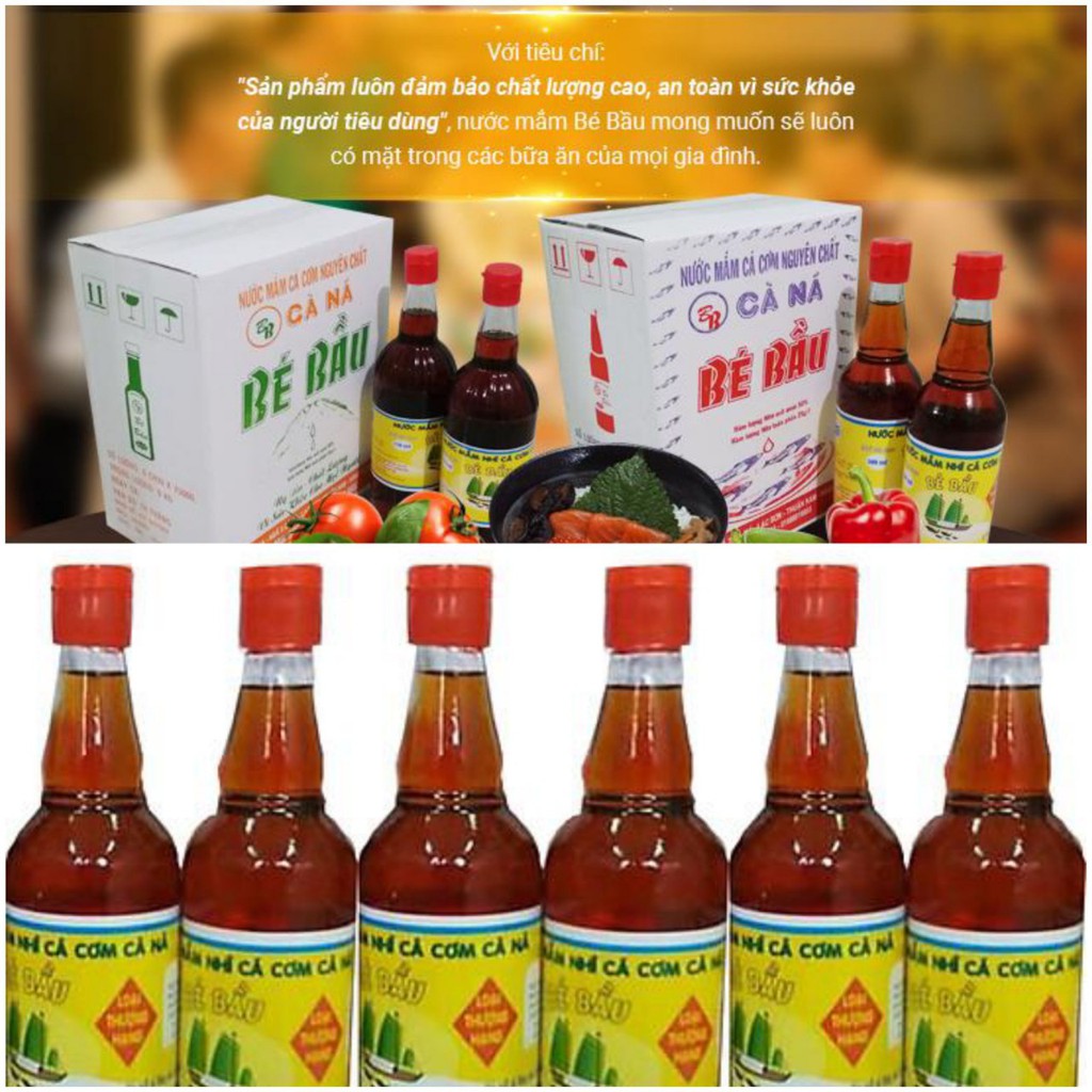 🍓THÙNG 6 CHAI THỦY TINH🍓NƯỚC MẮM BÉ BẦU THƯỢNG HẠNG💓CHAI 500ML🍋ĐỘ ĐẠM >25🎁FREESHIP🎁