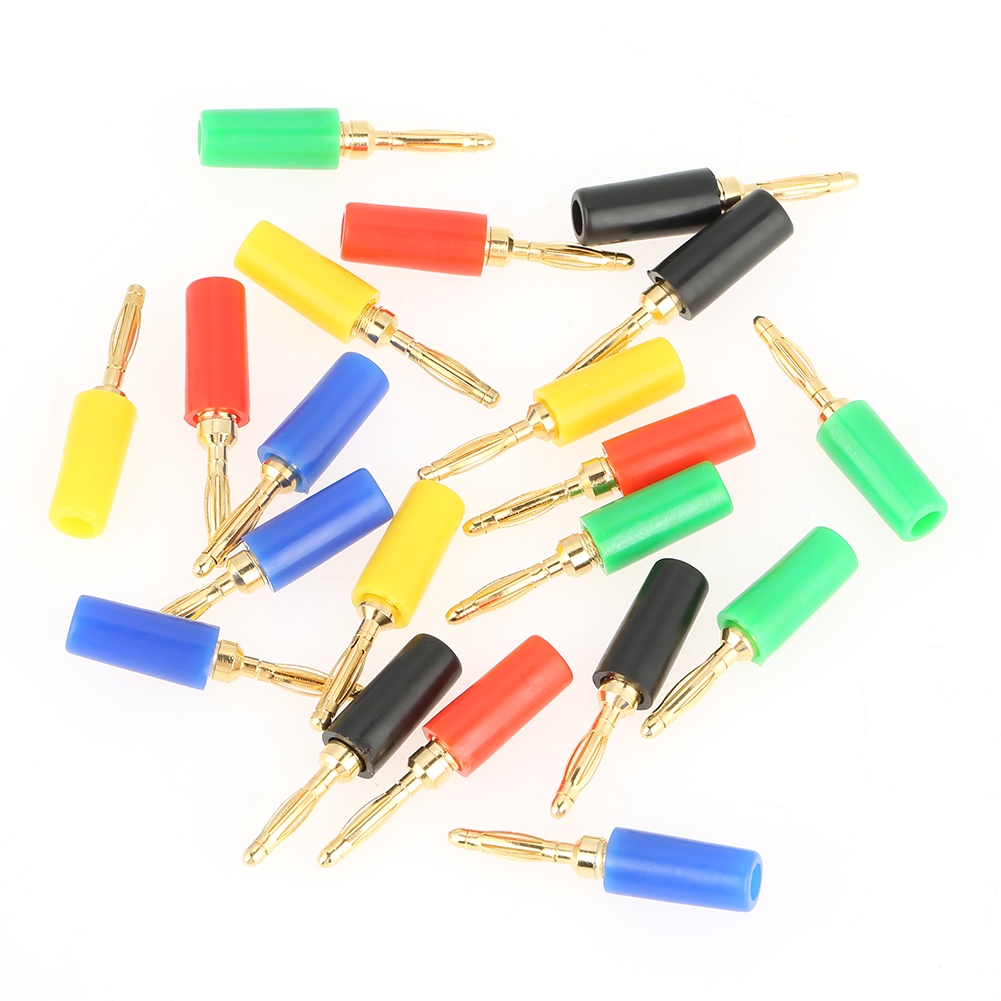Set 20 Jack Cắm Bắp Chuối 2mm Nhiều Màu