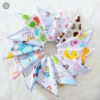 Set 10 khăn yếm cotton loại đẹp