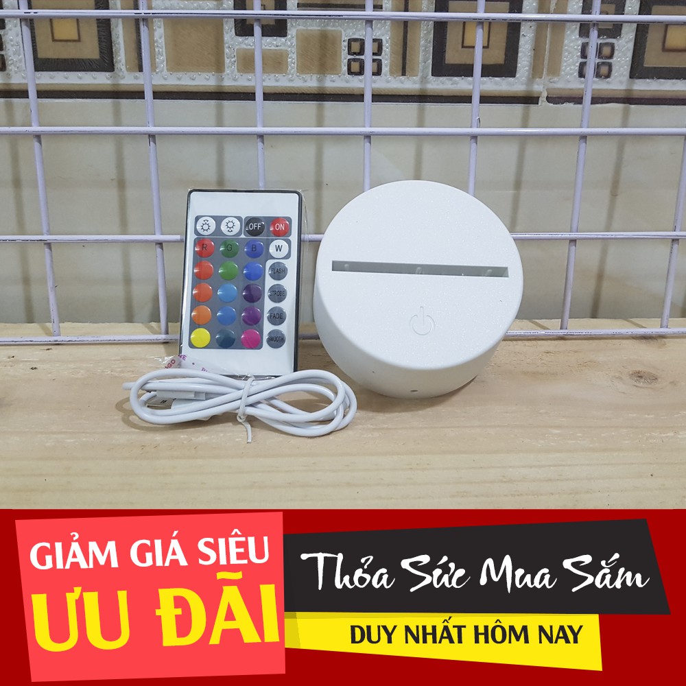 Đế Đèn Led 3D 16 màu - Đế Đèn Ngủ Led 3D