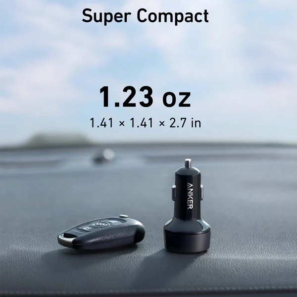 CHÍNH HÃNG  Tẩu sạc nhanh Ô tô Anker 35W PD+2 ( 20W PD +15W ) -  A2732 Xe Hơi OTO