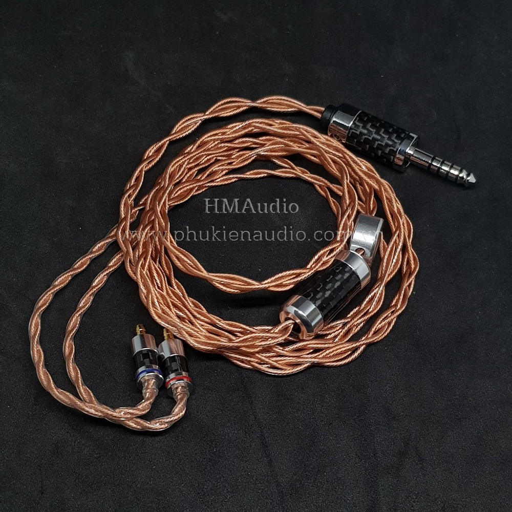Dây tai nghe đồng OFC 1.2mm tết 4 - Sennheiser IE100/ IE400/ IE500 Pro