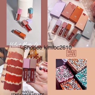 Son kem Holdlive Đính đá Star Charm Velvet Matte Lip đủ màu [NỘI ĐỊA TRUNG]
