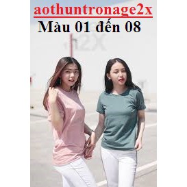 ÁO THUN TRƠN, ĐỐM NAM NỮ #AGE2X NHIỀU MÀU