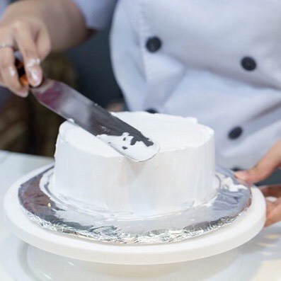 Dao chà láng mặt bánh, trét kem bằng thép không gỉ, gấp khúc cán nhựa 6/8/10inch