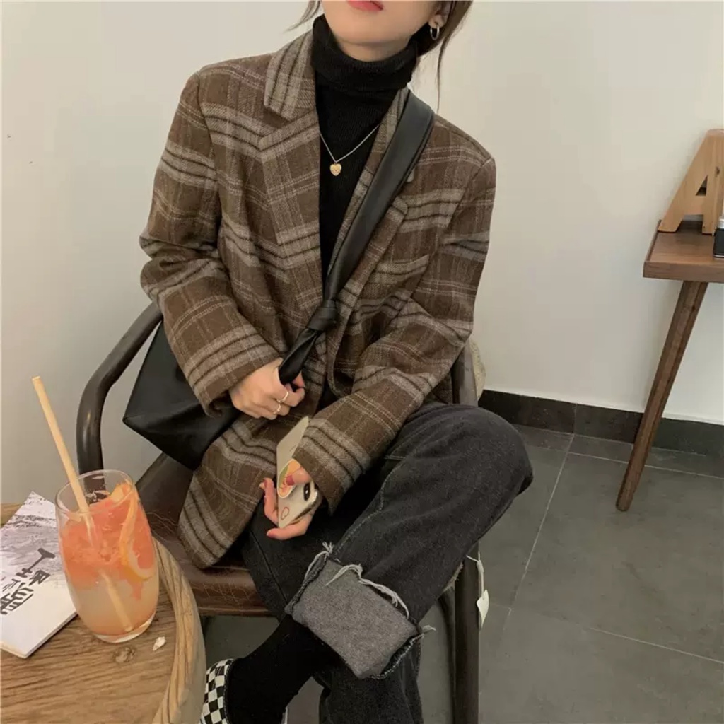 [Hàng ord 10days] ÁO VEST LEN DỆT KIM HÀN QUỐC SANG TRỌNG DÀI TAY KẺ SỌC CAO CẤP 2021 | BigBuy360 - bigbuy360.vn