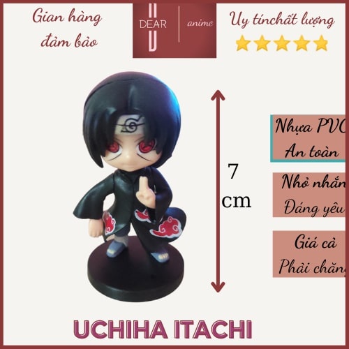 Mô hình itachi Dear Anime shop xịn giá tốt tượng anime itachi naruto kakashi PVC cao 7cm sắc nét an toàn có đế