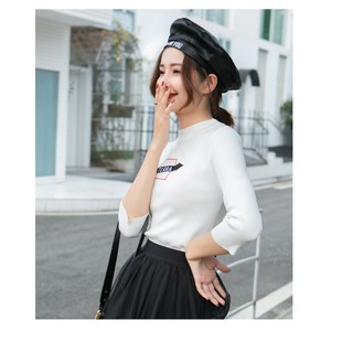 [SẴN] áo thun len tay lỡ cổ 3 phân