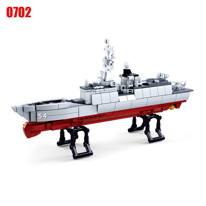 Compatible with LEGO Destroyer Supply Ship Frigate Strategic Nuclear Submarine Military Children Building Block Toy 0700