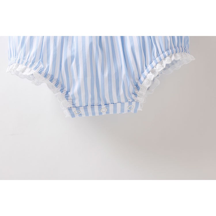 Áo Liền Quần Tay Ngắn Phối Ren Dễ Thương Cho Bé 0697